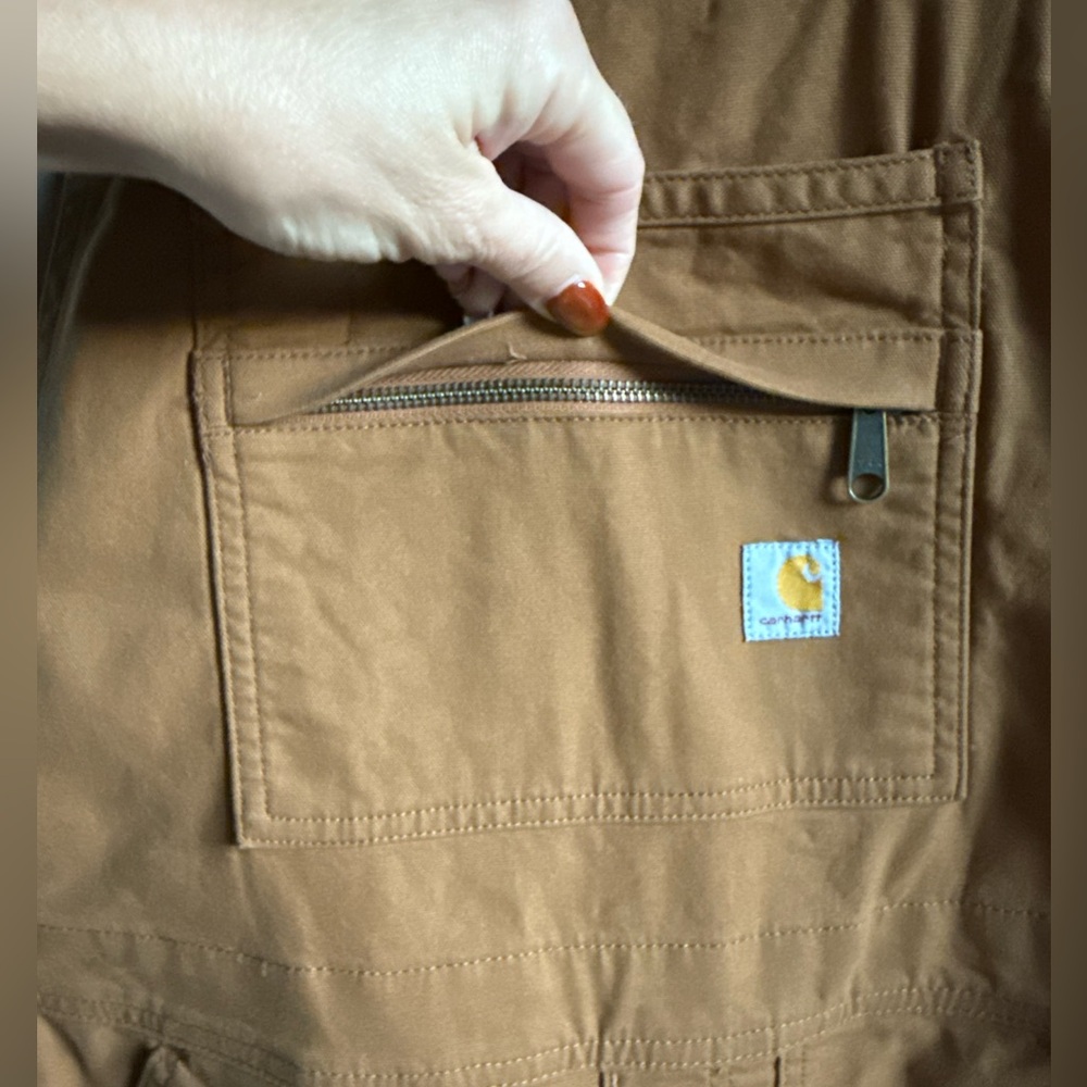 Carhartt Women's Rugged Flex Relaxed Fit Canvas Shortalls NWT Sz: Med - Picture 5 of 14